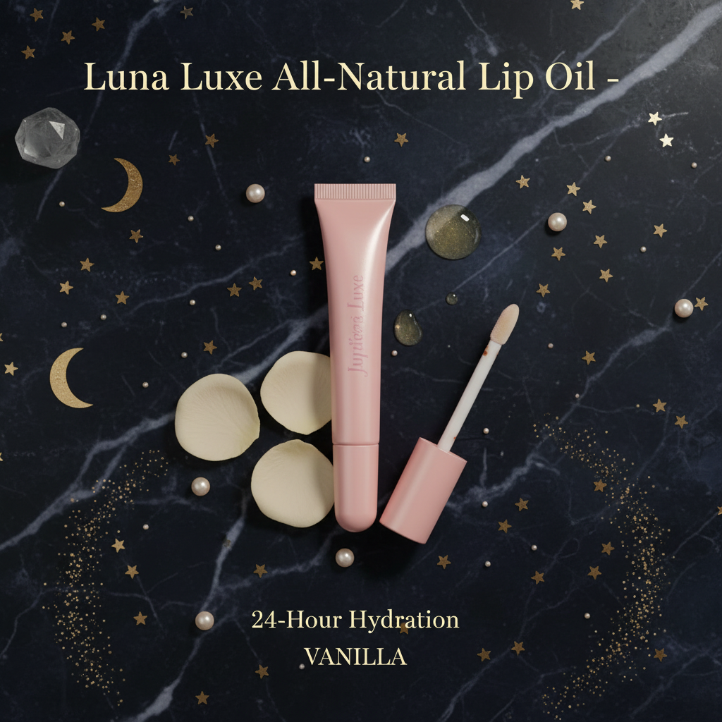 Luna Luxe All-Natural Lip Oil in Vanilla