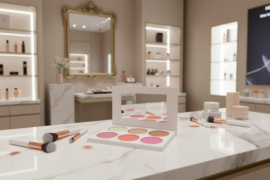 Luna Luxe 6 Shade Blush Palette: 2-in-1 Highlight & Blush