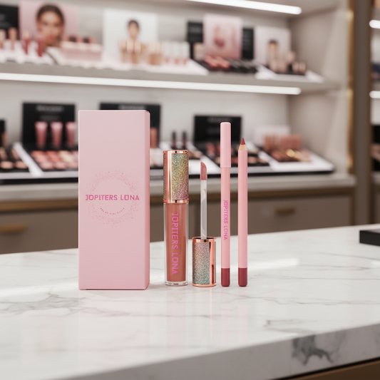 Luna Luxe Lipgloss & Liner Set: 2-Piece Lip Perfection