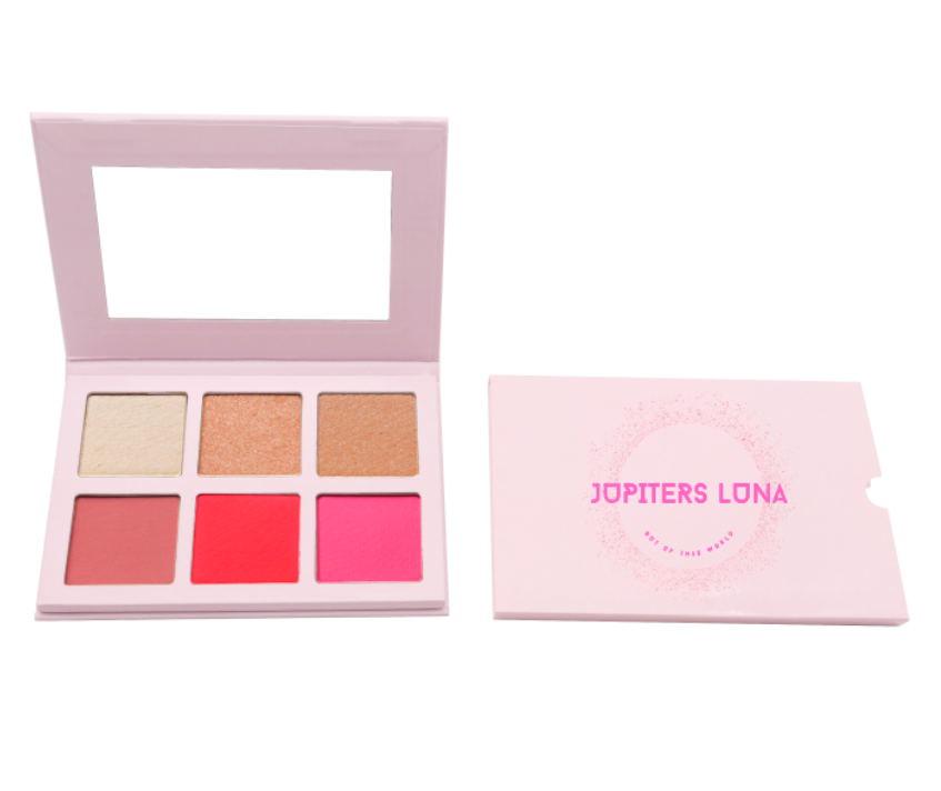 Luna Luxe 6 Shade Blush Palette: 2-in-1 Highlight & Blush