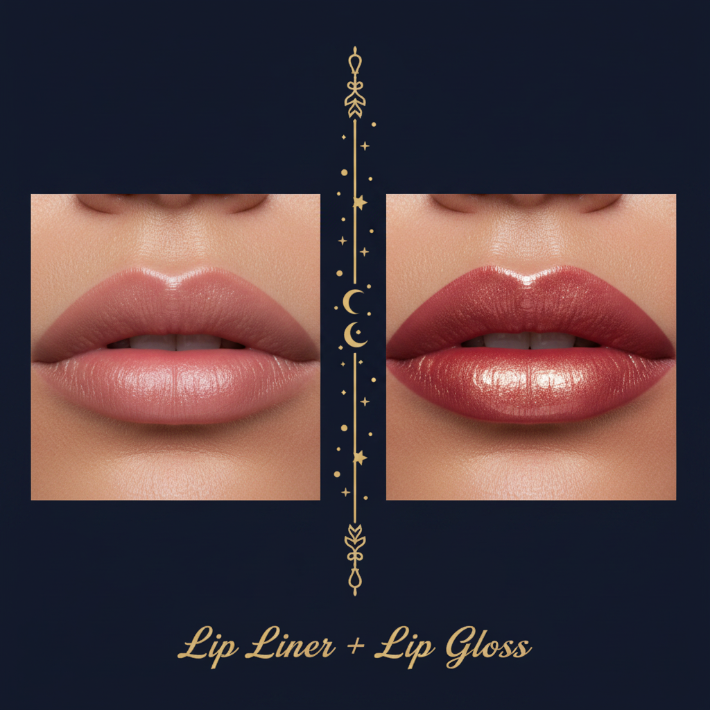 Luna Luxe Celestial Lip Duo – Lip Gloss & Precision Liner Set