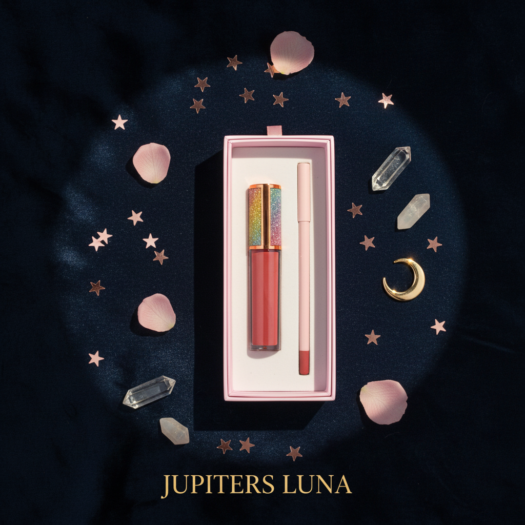 Luna Luxe Celestial Lip Duo – Lip Gloss & Precision Liner Set