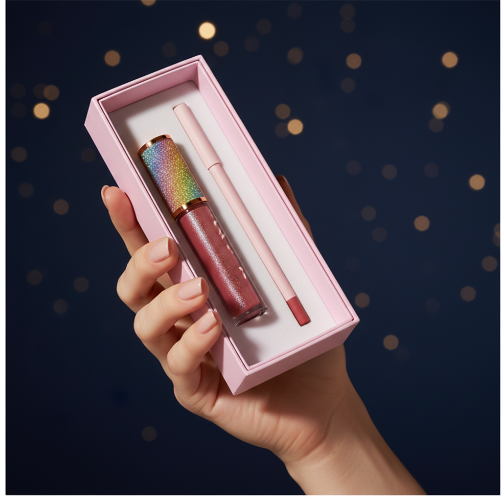 Luna Luxe Celestial Lip Duo – Lip Gloss & Precision Liner Set