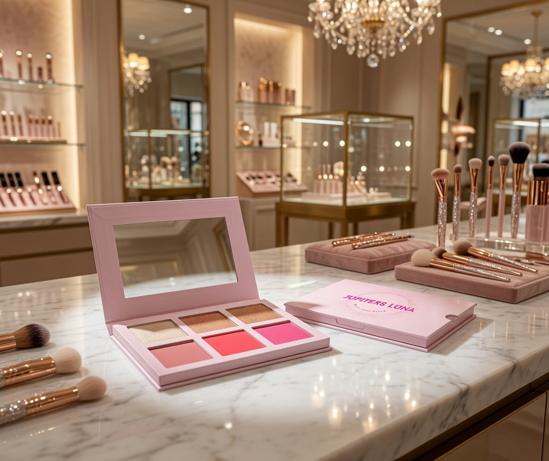 Luna Luxe 6 Shade Blush Palette: 2-in-1 Highlight & Blush