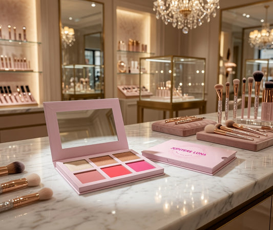 Luna Luxe 6 Shade Blush Palette: 2-in-1 Highlight & Blush