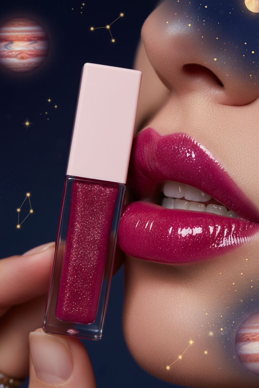 Luna Luxe Jupiter Lip Gloss – lifestyle lip shot