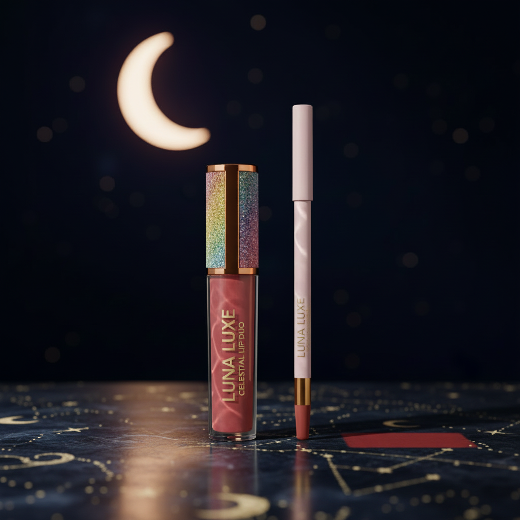 Luna Luxe Celestial Lip Duo in D21 Cherry Red
