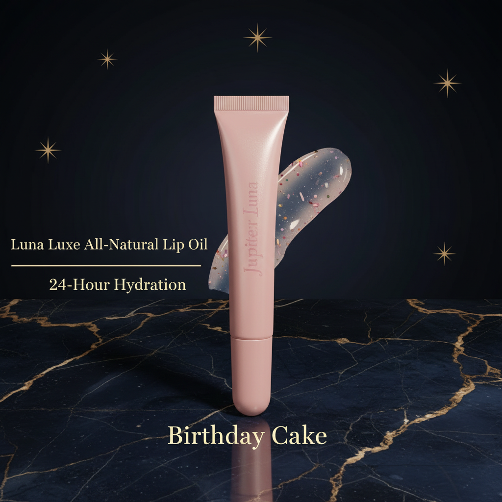 Luna Luxe All-Natural Lip Oil in Birthday Cake