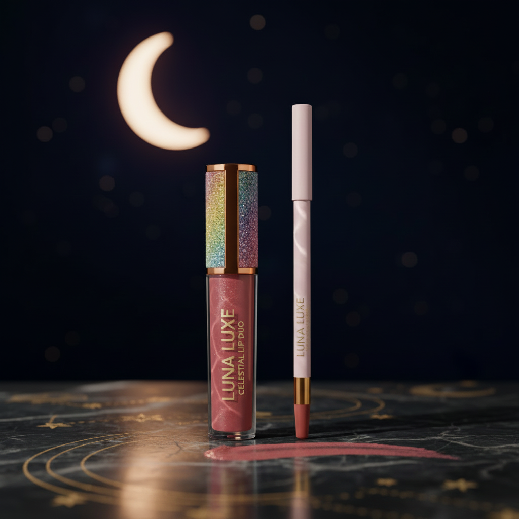 Luna Luxe Celestial Lip Duo in D05 Rose Pink