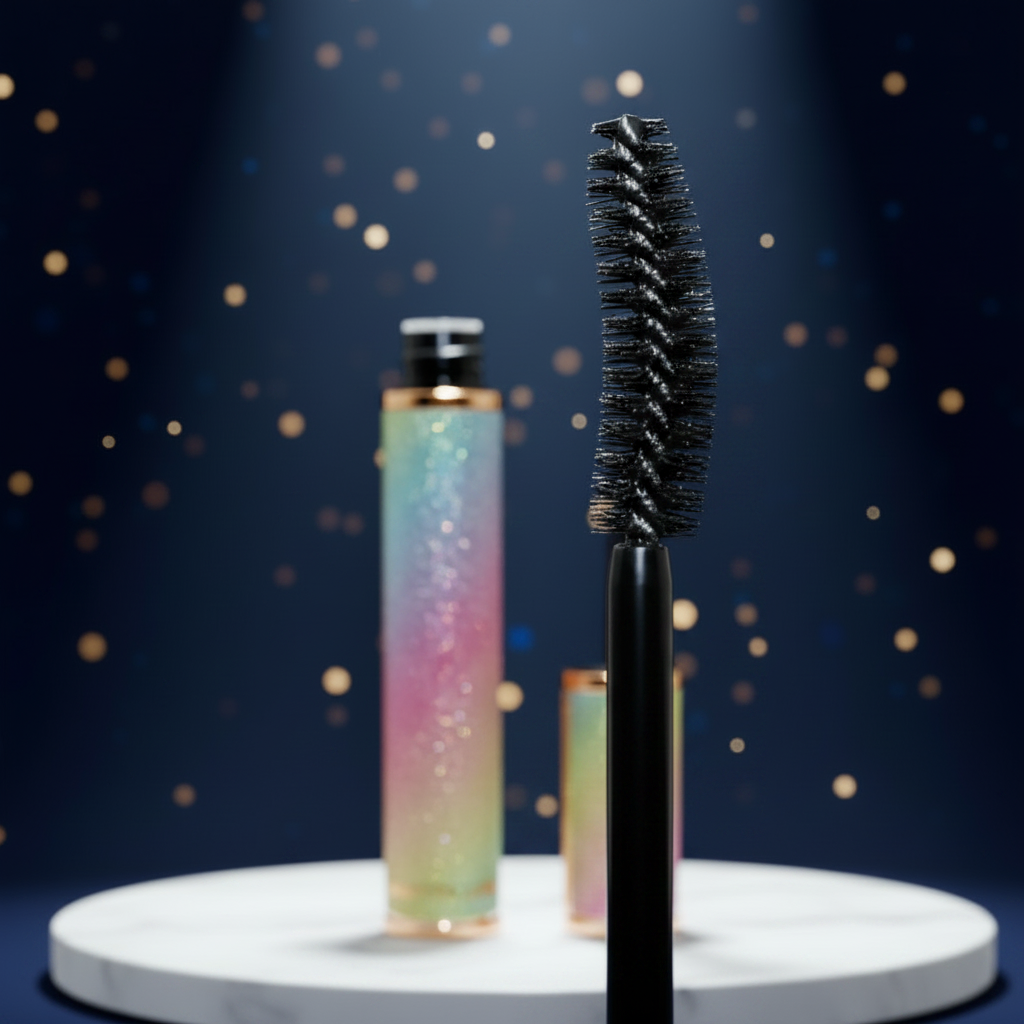 Luna Luxe Mascara – close-up wand and bristle macro shot