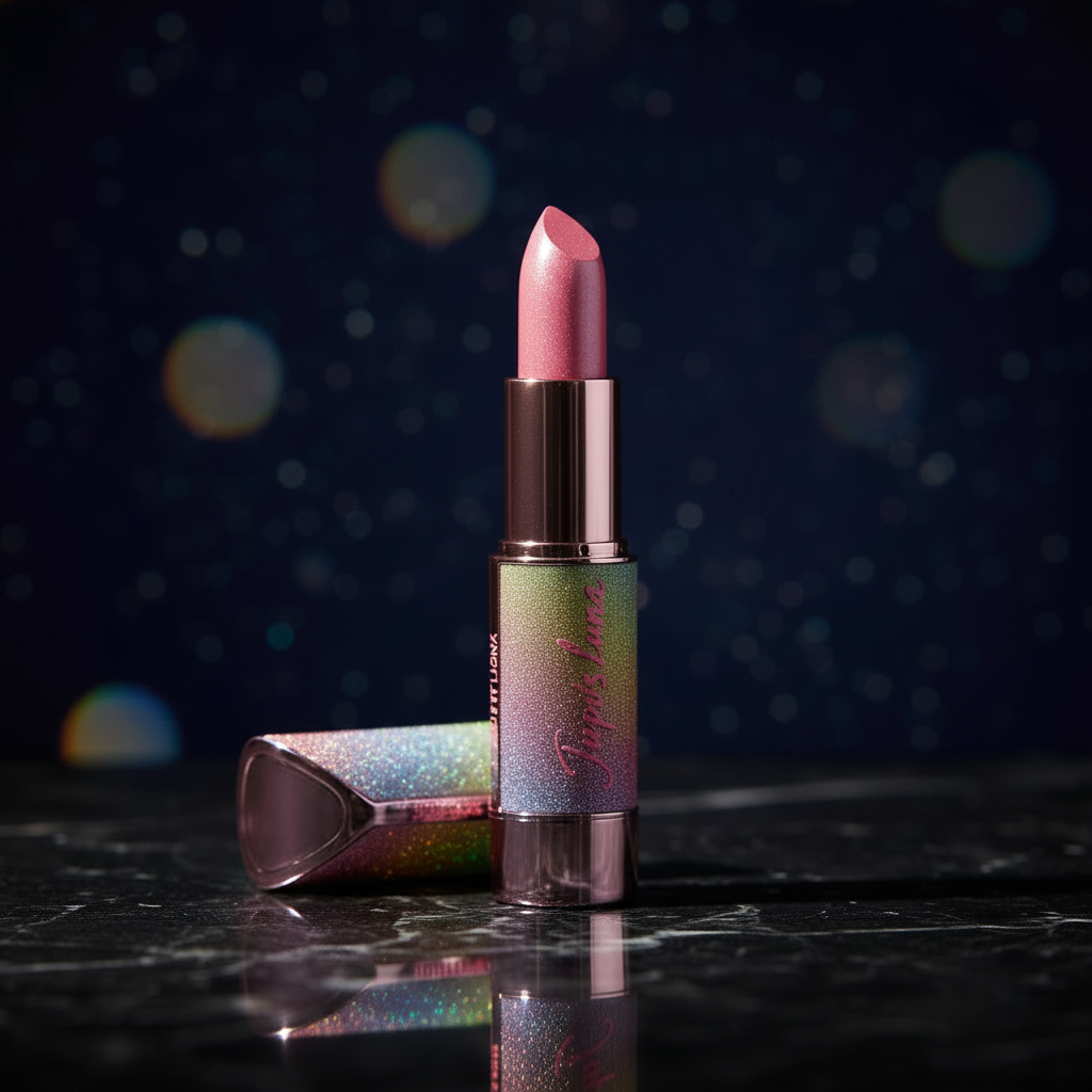 Luna Luxe Creamy Lipstick – Luminous Finish – close-up luminous bullet macro shot