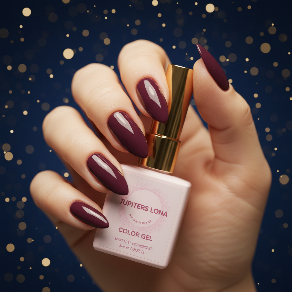 Luna Luxe Gel Nail Polish – close-up glossy manicure hand shot