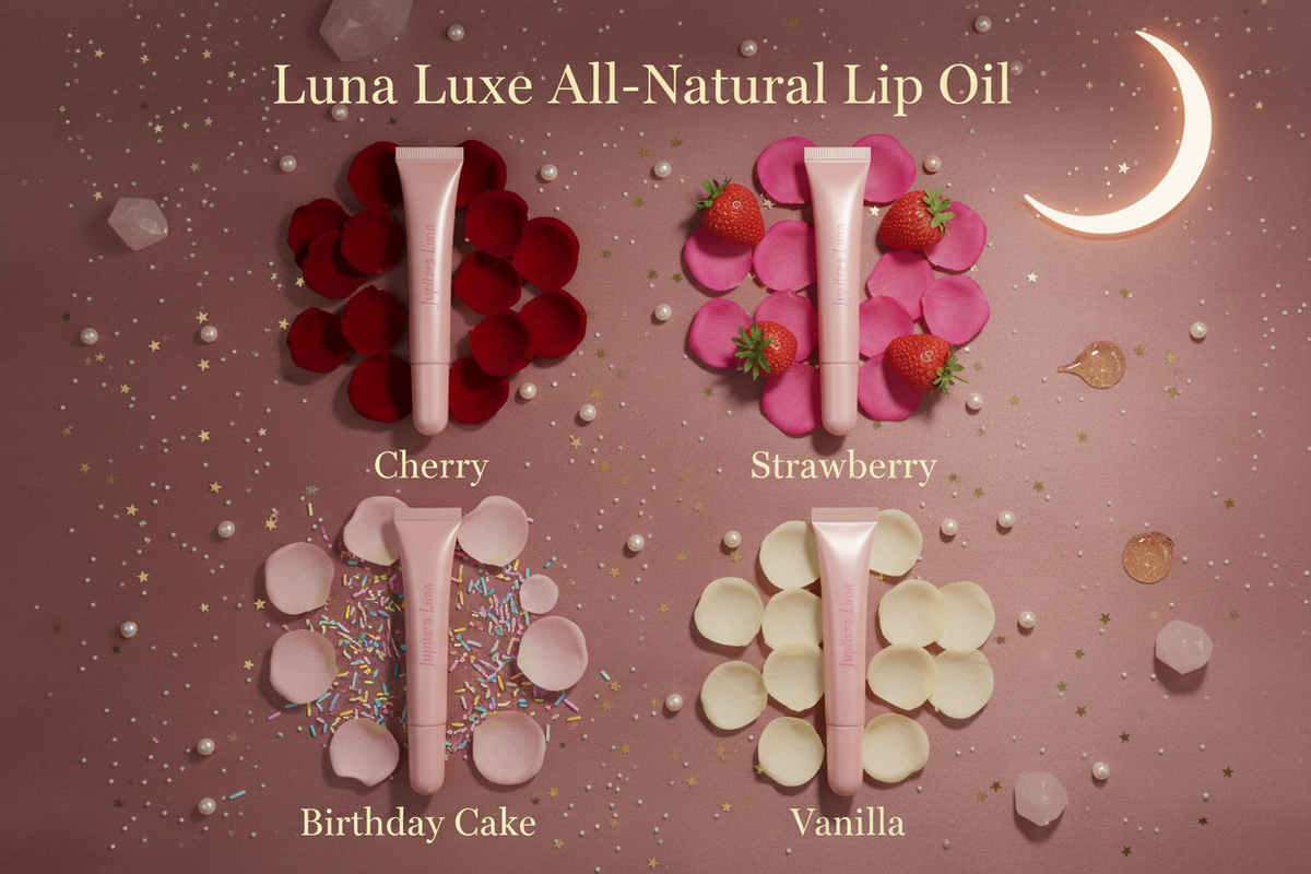 Luna Luxe All-Natural Lip Oil – 24-Hour-Hydration