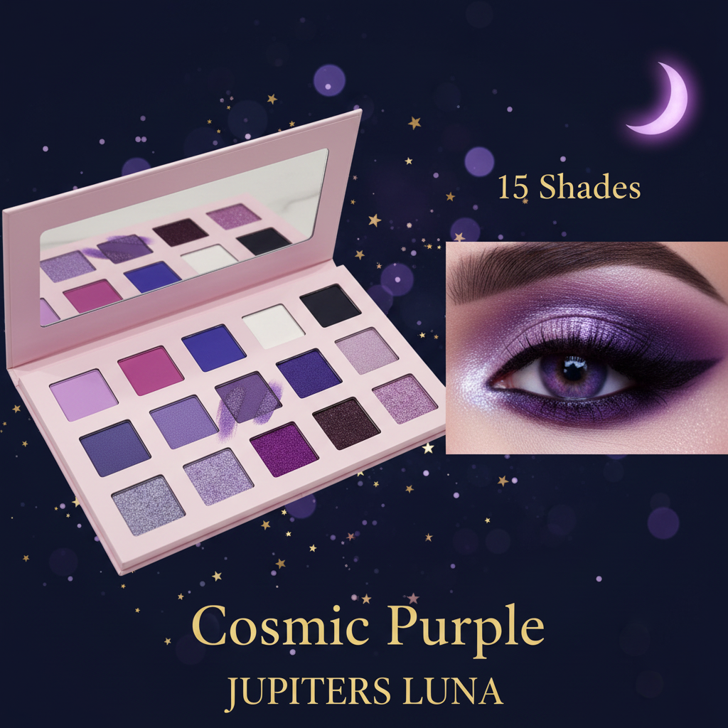 Luna Luxe Cosmic Purple 15 Shade Eyeshadow Palette