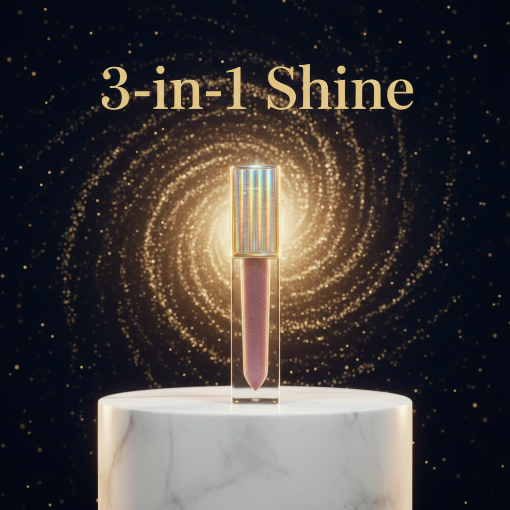 Luna Luxe Starry Lipgloss: 3-in-1 Shine